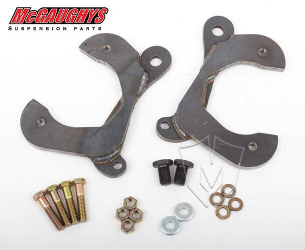 17 F. DISC BRKTS 55-58 (CONVERTS STOCK 55-58 CHEVY CAR SPINDLE TO DISC BRAKES)