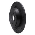 R1 09-15 Ford Focus RS (Mexico) Rear Right Drilled & Slotted Black Brake Rotor
