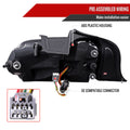 WHITE LED SEQUENTIAL TAIL LIGHT FULL GLOSSY BLACK HOUSING CLEAR LENS - US SPEC VEHICLES ONLY - MUSTANG COUPE AND CONVERTIBLE