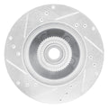R1 Concepts Brake Rotor Drilled and Slotted Silver Fits Lincoln Town
