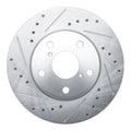 R1 92-95 Toyota MR2 Front Left Drilled & Slotted Black Brake Rotor