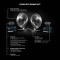 R1 Concepts E- Line Series Brake Rotor with Ceramic Brake Pads Fits Volkswagen Beetle