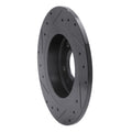 R1 11-19 Buick Verano Rear Right Drilled & Slotted Black Brake Rotor