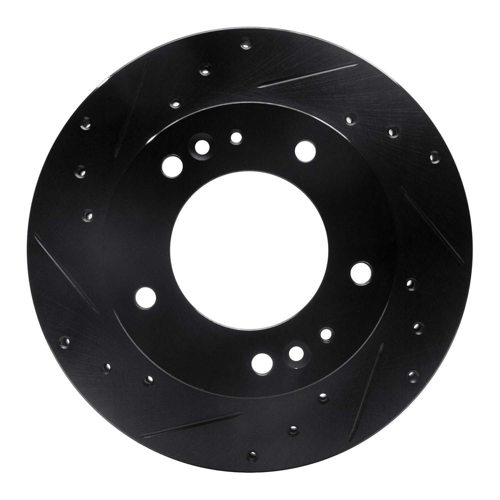 R1 95-02 Kia Sportage (USA/Canada) Front Left Drilled & Slotted Black Brake Rotor