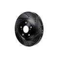R1 87-90 Dodge Dakota RWD Front Right Drilled & Slotted Black Brake Rotor