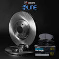 R1 14-19 Mercedes-Benz CLA45 AMG Front Drilled & Slotted Black Brake Rotor