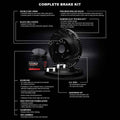 R1 eLINE Series Brake Rotors - D/S - Black - Perf Off-Road/Tow Pads - Hdw Fits Dodge Durango