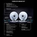 R1 Concepts Brake Rotor- Carbon Coated with Ceramic Pads Hdw Fits Ford Explorer