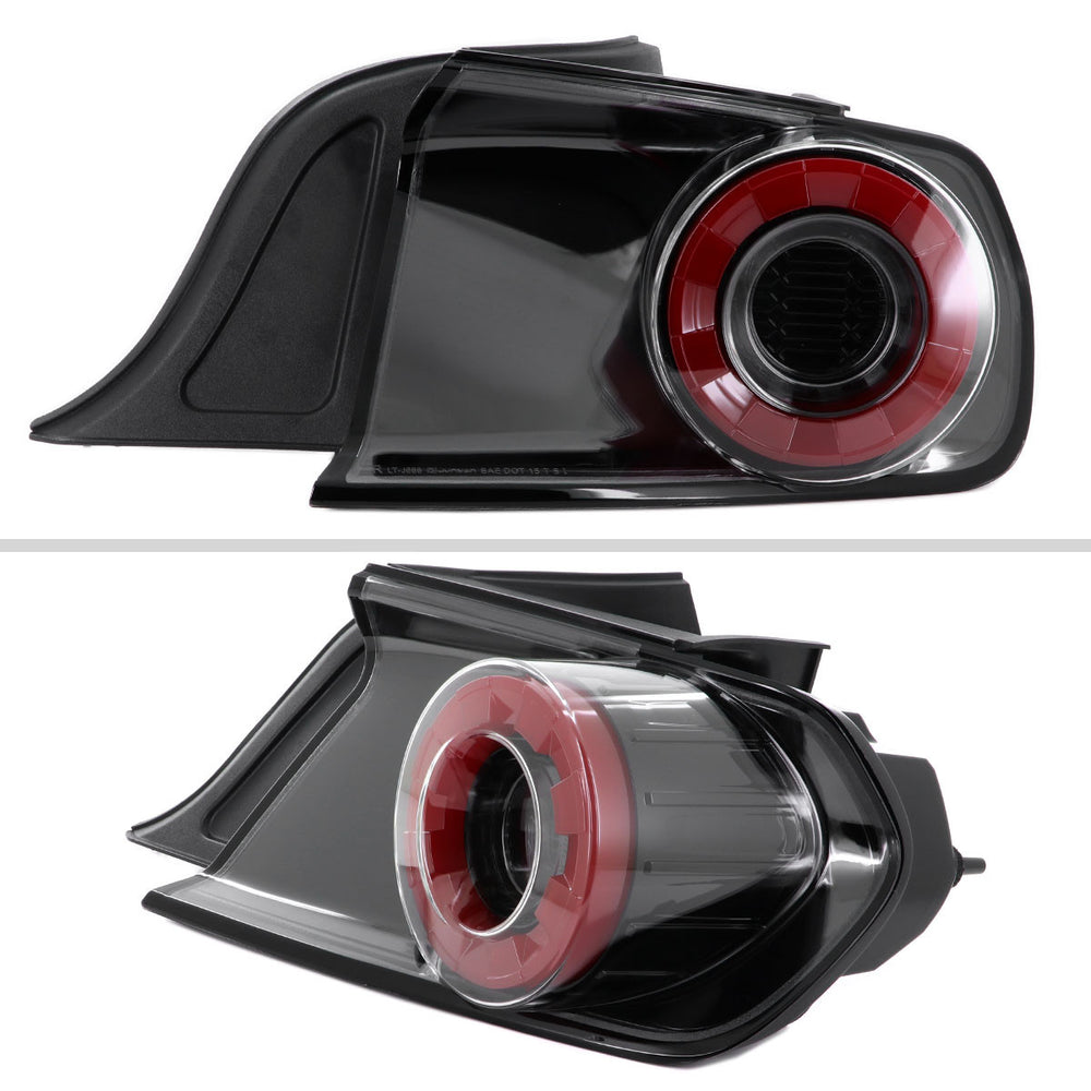 RED LED SEQUENTIAL TAIL LIGHT FULL GLOSSY BLACK HOUSING CLEAR LENS - US SPEC VEHICLES ONLY - MUSTANG COUPE AND CONVERTIBLE