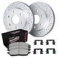 R1 12-25 Dodge Durango Front Carbon Coated Brake Rotor Set w/Off-Road/Tow Brake Pads and Hardware