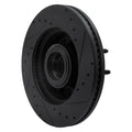 R1 11-25 Ford F-250 2WD (Super Duty) Front Left Drilled & Slotted Black Brake Rotor