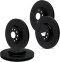 R1 Concepts Brake Rotor- Slotted - Black Fits Jaguar Vanden