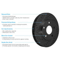 R1 Concepts Black Drilled Slotted Rotors with 5000 Oep Brake Pads Hdw