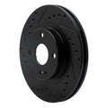 R1 99-03 Mazda Protege Front Left Drilled & Slotted Black Brake Rotor