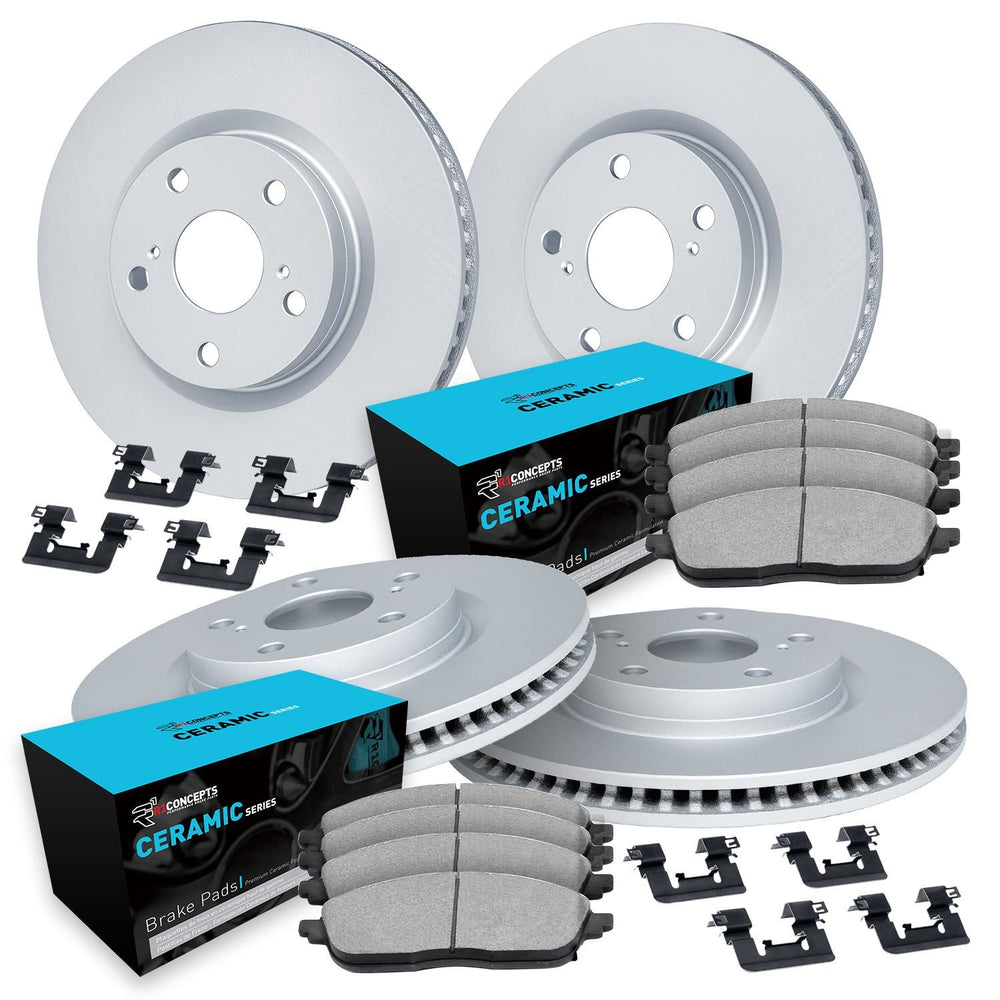R1 Concepts Brake Rotor- Carbon Coated with Ceramic Pads Hdw
