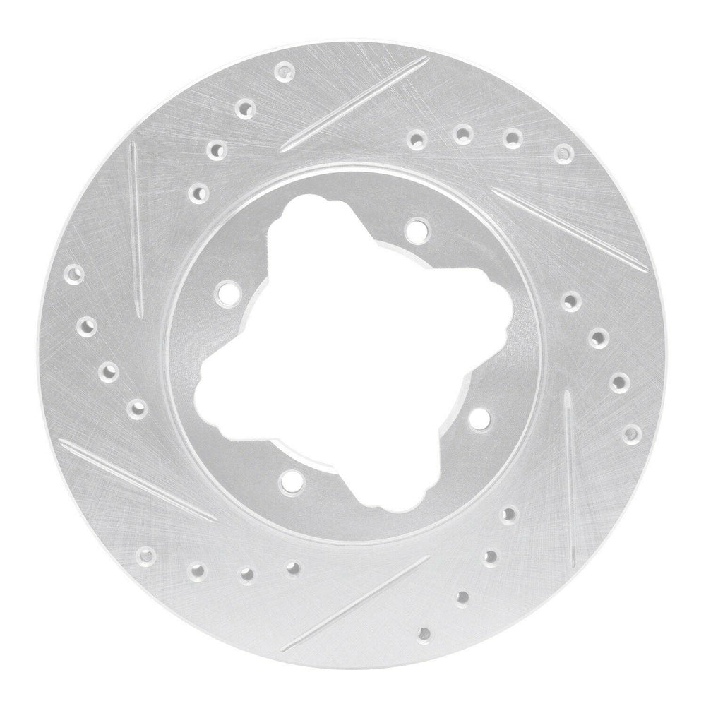 R1 Concepts Brake Rotor Drilled and Slotted Silver Fits Acura CL