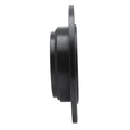 R1 02-04 Acura RL Rear Left Drilled & Slotted Black Brake Rotor