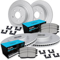 R1 Concepts Brake Rotor- Carbon Coated with Ceramic Pads Hdw Fits Audi A6