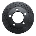 R1 94-96 Ford F-150 4WD Front Right Drilled & Slotted Black Brake Rotor
