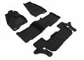 3D ELEGANT FLOOR MAT 3 ROW SET BLCK