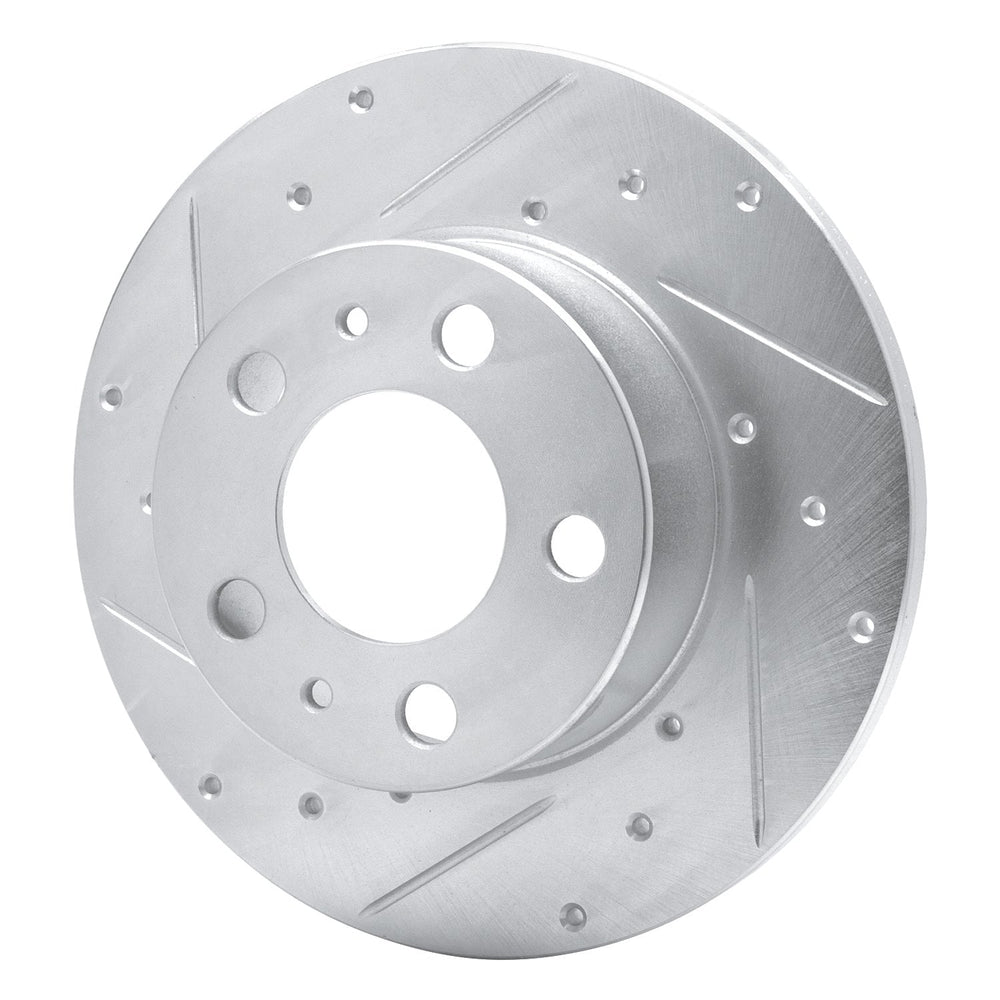 R1 75-87 Volvo 244 Front Left Drilled & Slotted Black Brake Rotor