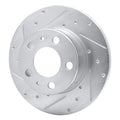 R1 75-87 Volvo 244 Front Left Drilled & Slotted Black Brake Rotor