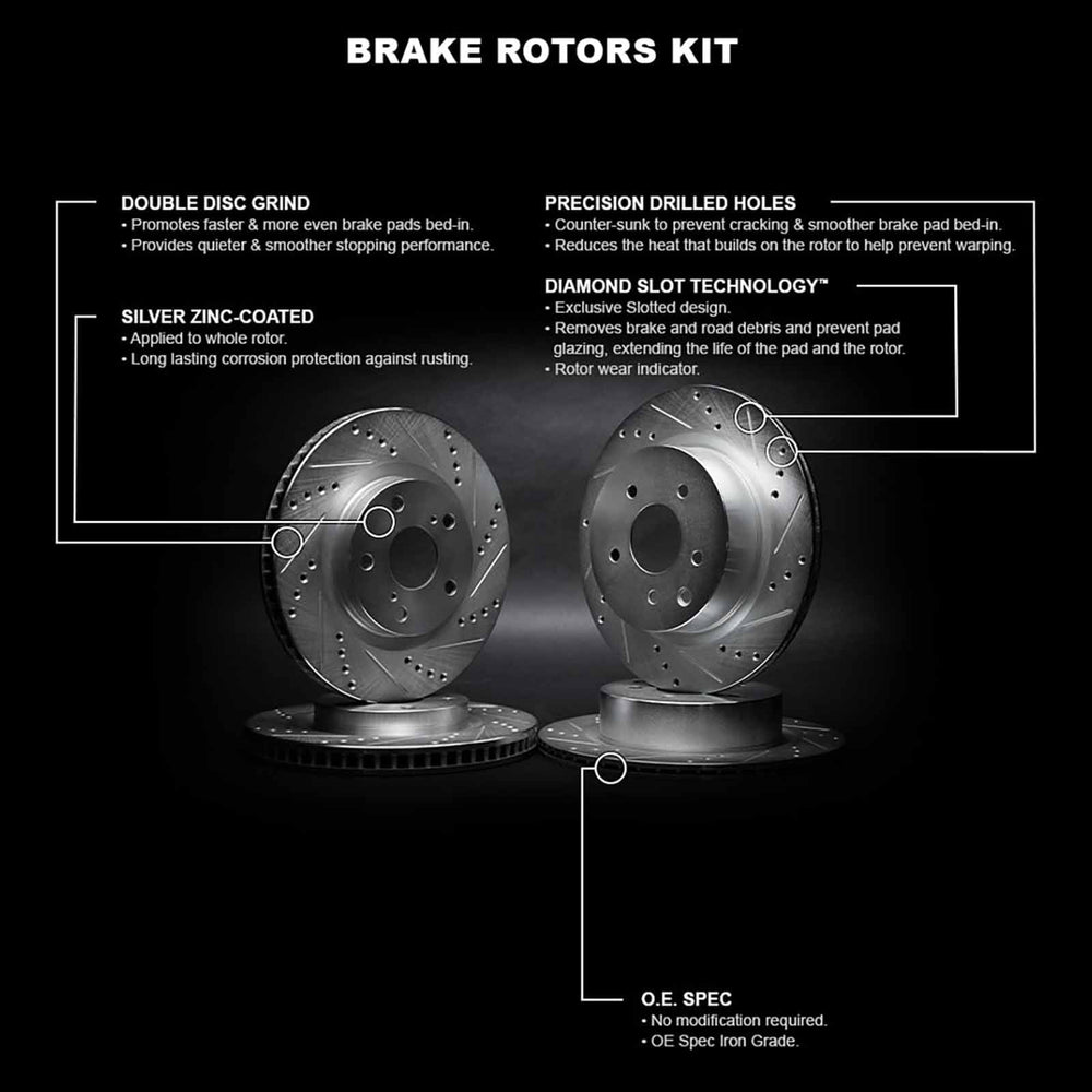 R1 Concepts Brake Rotor- D/S - Silver Fits Chevrolet Bolt