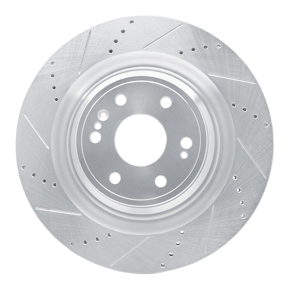 R1 14-20 Cadillac Escalade Front Left Drilled & Slotted Black Brake Rotor