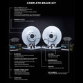 R1 Concepts Brake Rotors - Carbon Coated w/ Euro Ceramic Pads Snsr Hdw Fits BMW X3