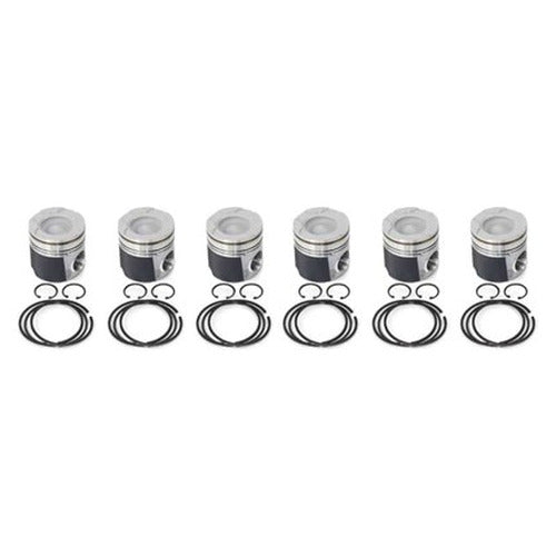 24 Valve Mahle Piston .040 Oversized Coated Tops and Skirts W /Rings Wristpins and Clips
