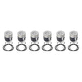 24 Valve Mahle Piston .040 Oversized Coated Tops and Skirts W /Rings Wristpins and Clips