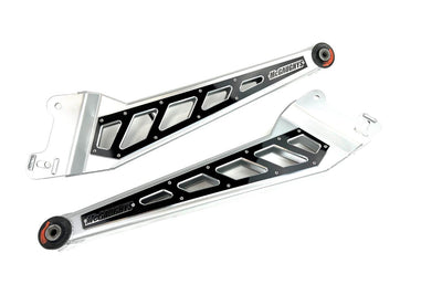 2013-17 Dodge Ram 2500/3500 Front Radius Arm Outer Billet Face Plates (1-driver 1-passenger) for our 4 in 6 in AND 8 in lift kits. (Bengal Black Gloss w/machined details)