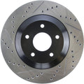 R1 97-09 Cadillac XLR Right Front Drilled & Slotted Black Brake Rotor