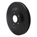 R1 97-09 Cadillac XLR Right Front Drilled & Slotted Black Brake Rotor