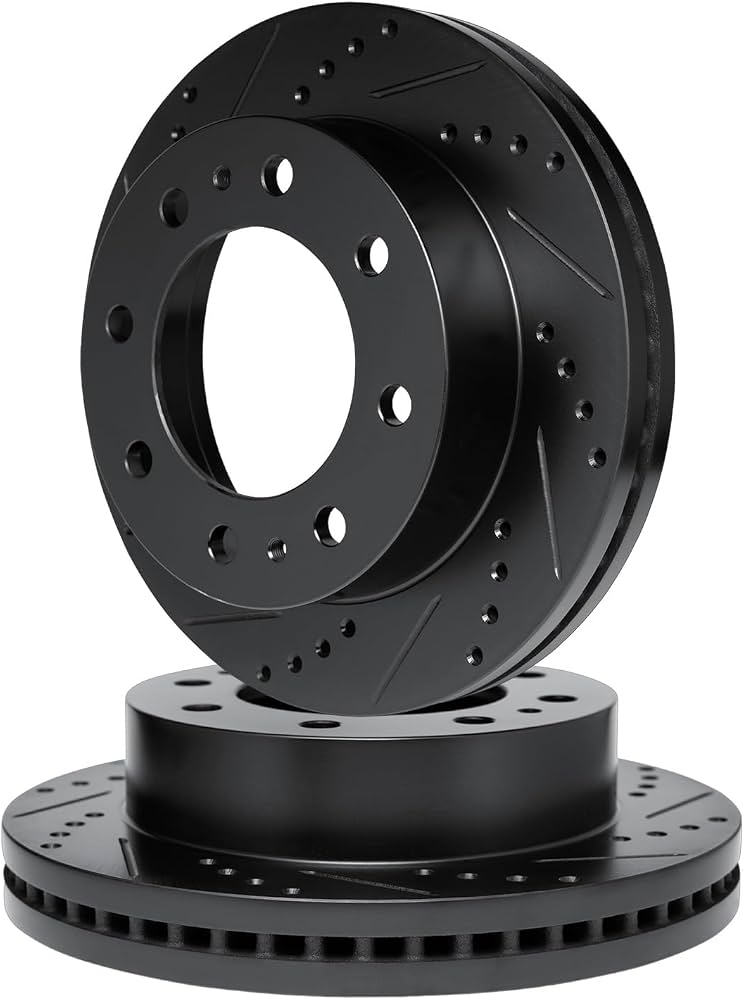 R1 Concepts Brake Rotor- D/S - Black Fits Chevrolet G30