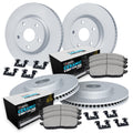 R1 17-25 Alfa Romeo Stelvio Front & Rear Carbon Coated Rotor Set w/Euro Ceramic Pads