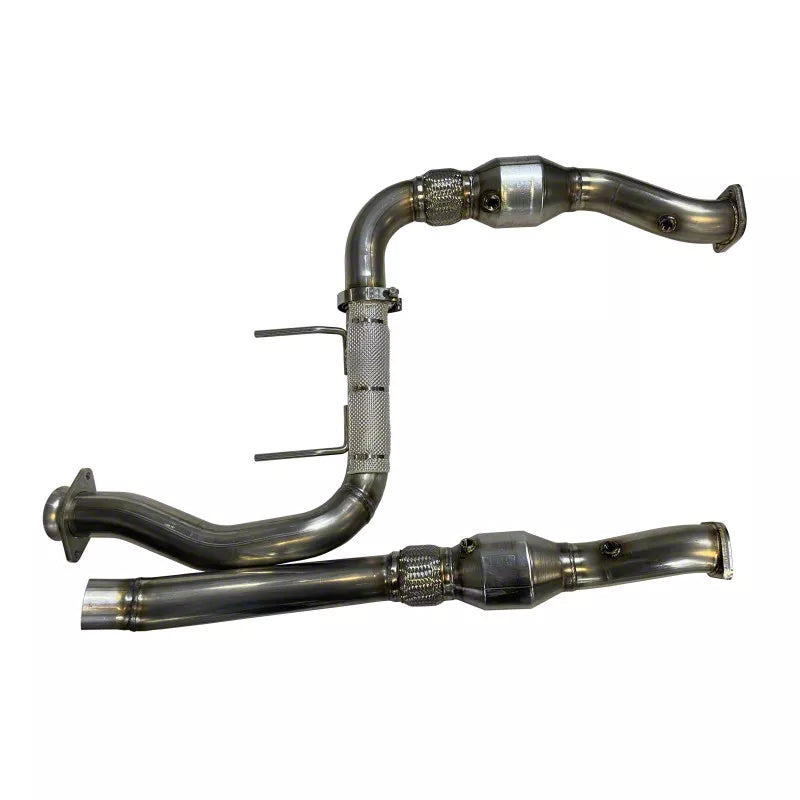 2017 - 2020 Ford F150 Raptor 3.5L 304SS Catted Downpipes with built-in Turbo Adapters