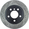 R1 Concepts Brake Rotor Drilled and Slotted Silver Fits BMW X5