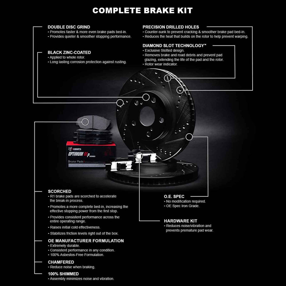 R1 Concepts Disc Brake Kit Fits Buick Allure