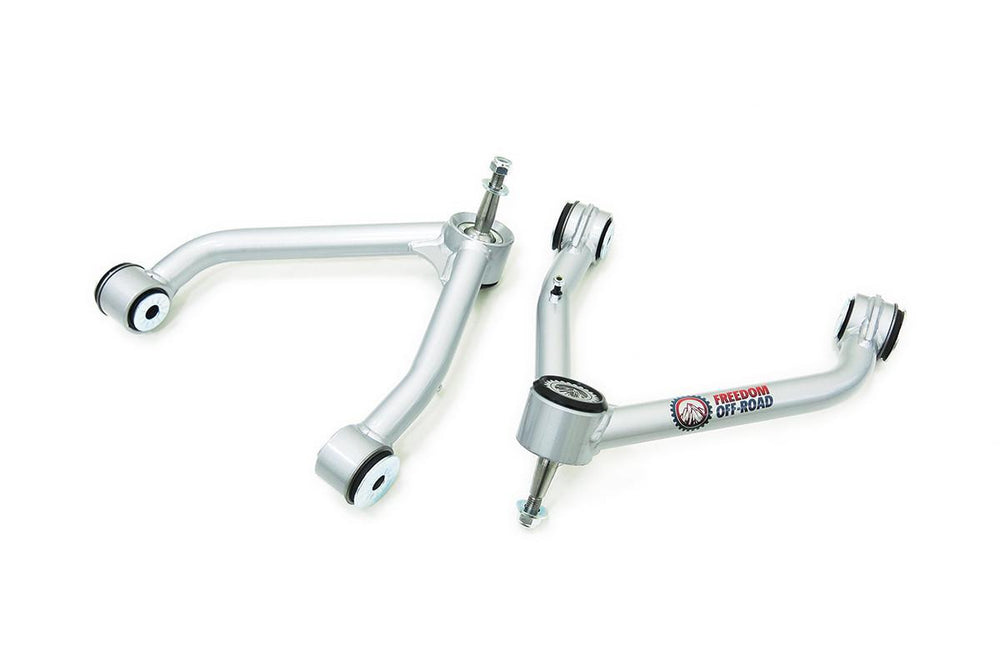 Front Upper Control Arms for 2-4 Inch Lift Uni-Ball 07-20 Escalade ESV 07-13 Escalade EXT 07-13 Avalanche 07-18 Silverado Sierra 1500 07-20 Tahoe 14-20 Suburban Suburban 1500 07-20 Yukon Freedom Off-Road