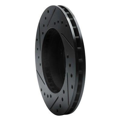 R1 85-91 Buick Skylark Front Right Drilled & Slotted Black Brake Rotor