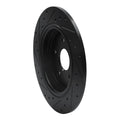 R1 15-25 Acura TLX Rear Right Drilled & Slotted Black Brake Rotor