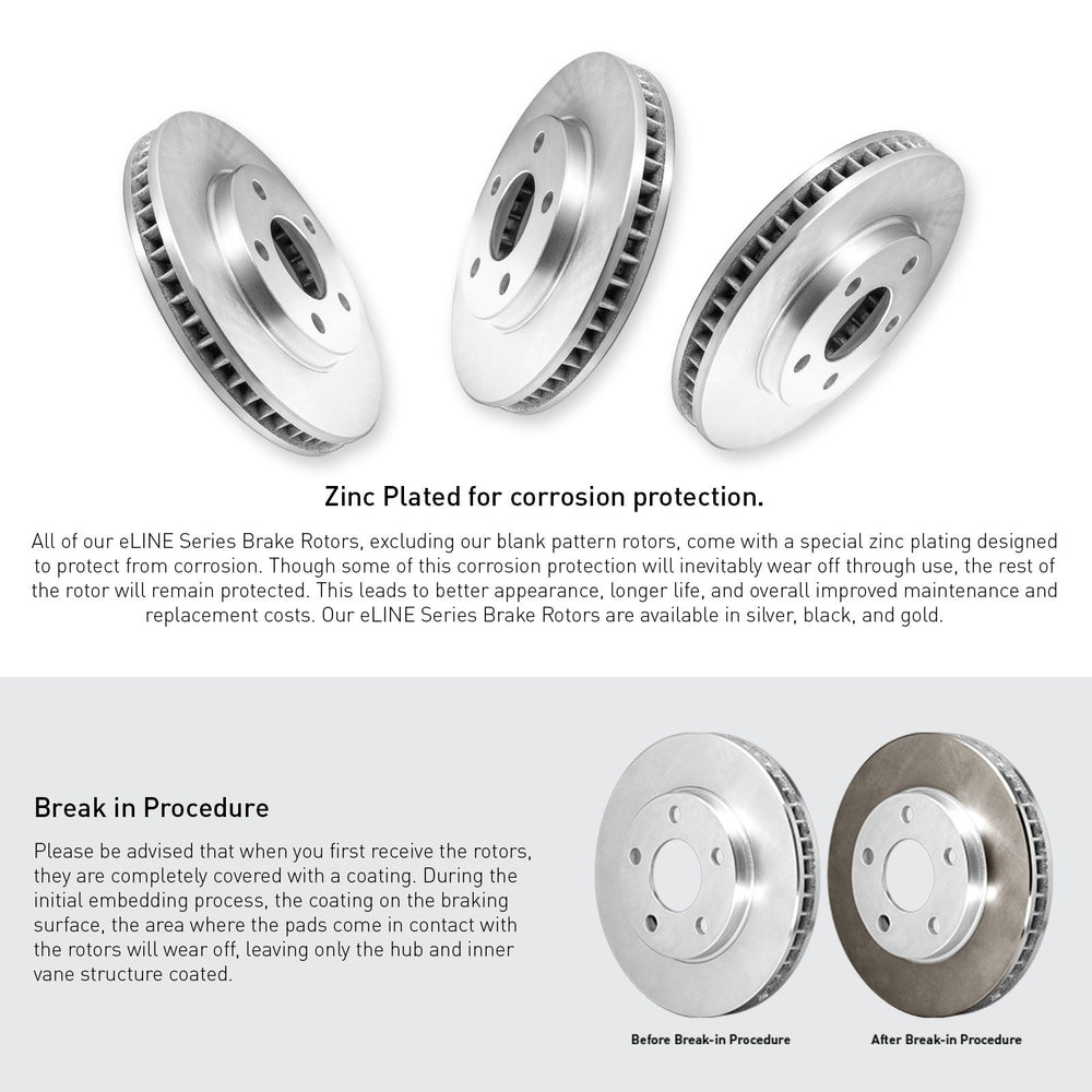 R1 Concepts E- Line Series Brake Rotor with Ceramic Brake Pads Fits Ford Mondeo