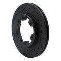 R1 83-85 Nissan 720 DATSUN Front Left Drilled & Slotted Black Brake Rotor