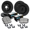R1 12-21 BMW 220i Front & Rear Drill/Slot Black Rotors w/Euro Ceramic Pads