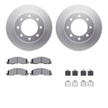 R1 Concepts Carbon Series Brake Rotors - Perf Off-Road/Tow Pads - Hdw Fits Dodge Ram