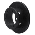 R1 02-06 Dodge Sprinter 3500 Rear Left Drilled & Slotted Black Brake Rotor