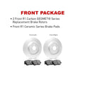 R1 Concepts Brake Rotor- Carbon Coated with Ceramic Pads Fits BMW 318i