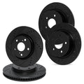 R1 17-25 Subaru BRZ Front & Rear Drilled & Slotted Black Brake Rotor Set