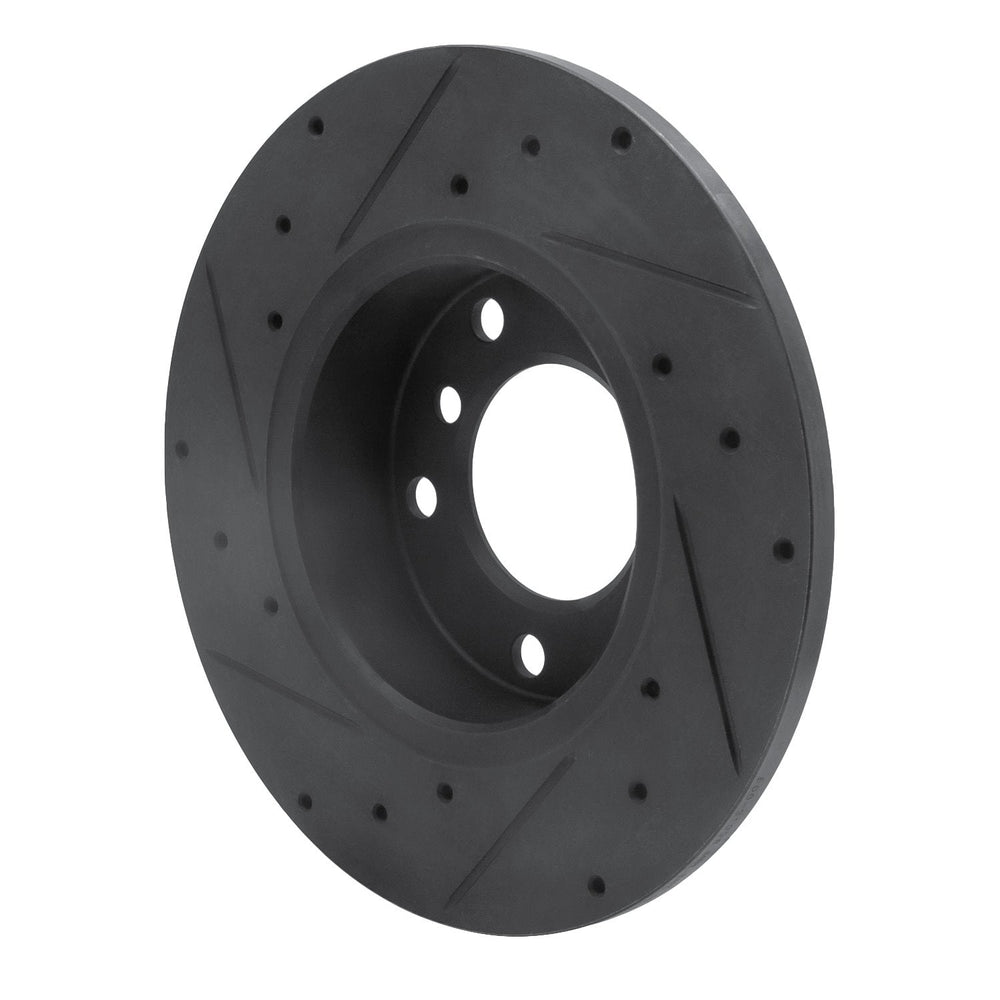 R1 Concepts Brake Rotor Drilled and Slotted Silver Fits BMW 318ti